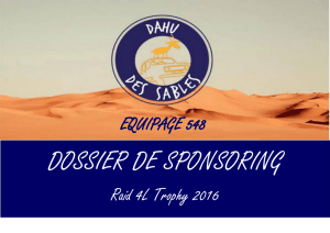 EQUIPAGE 548 Raid 4L Trophy 2016 - Dahu des Sables - E