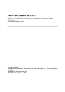 Professions libérales en Suisse