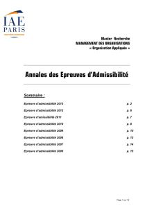 Annales d`admissibilité 2014