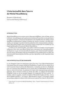 L`intertextualité dans l`œuvre de Michel Houellebecq