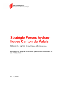 hydrauliques - Canton du Valais