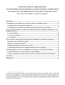 Du keynésianisme au libertarianisme. Les - IEIM-UQAM