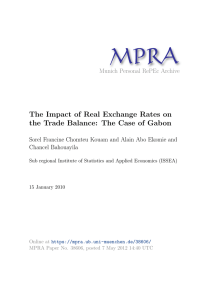 Impact of Real Exchange Rate on the Trade Balance: The Case of