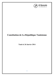 Constitution de La République Tunisienne