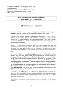 Questions pour un keynésien