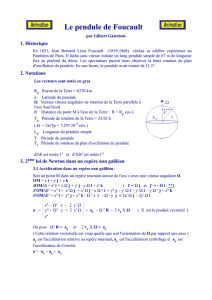 Le pendule de Foucault