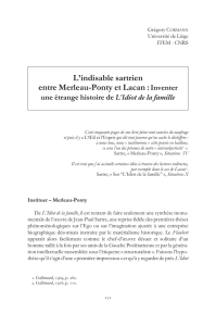 L`indisable sartrien entre Merleau-Ponty et Lacan :Inventer