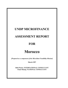 0837UNDP microf nt report for Morroco