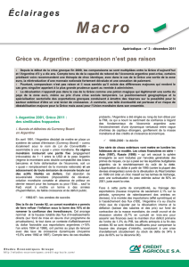 Grèce vs. Argentine : comparaison n`est pas raison