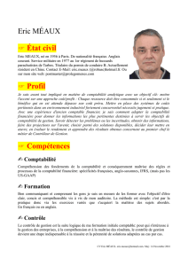 Eric MÉAUX État civil Profil Compétences