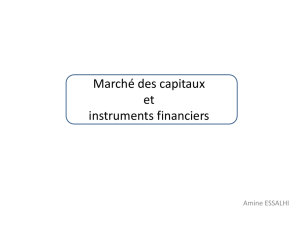 Marché des capitaux et instruments financiers