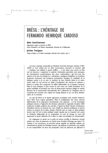 brésil : l`héritage de fernando henrique cardoso