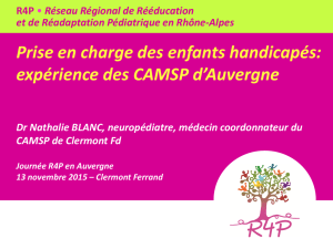 expérience des CAMSP d`Auvergne