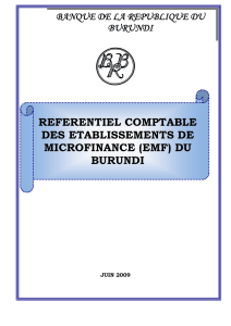 Référentiel comptable EMF - Banque de la République du Burundi