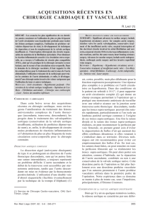 acquisitions récentes en chirurgie cardiaque et - ORBi