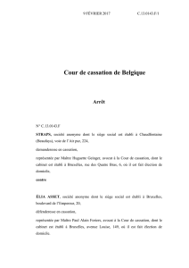 Cour de cassation de Belgique Arrêt