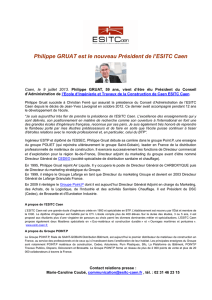 Philippe GRUAT est le nouveau Président de l`ESITC Caen