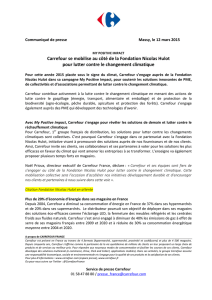 Carrefour se mobilise au côté de la Fondation Nicolas Hulot pour