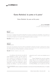 Gaston Bachelard, les poètes et la poésie1