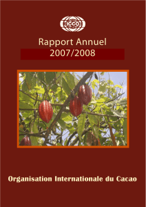 Rapport Annuel 2007/2008 - The International Cocoa Organization