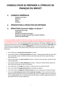 CONSEILS POUR PRÉPARER L`EPREUVE DE FRANCAIS DU