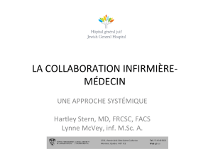la collaboration infirmière médecin