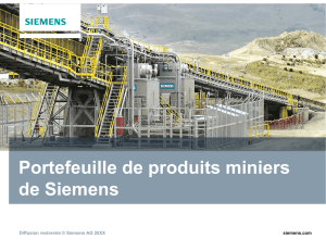 Portefeuille de produits miniers de Siemens
