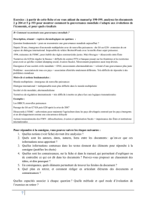 une gouvernance économique mondiale depuis le sommet du g6 en