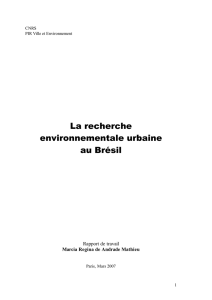 La recherche environnementale urbaine au Brésil