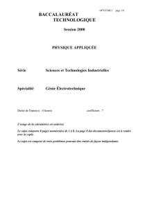 Physique Appliquee - 2000 - STI (Genie Electrotechnique)