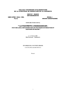 la pauvrete a madagascar