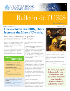 Bulletin de l`UBIS - Urantia Foundation