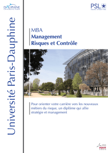 Université Paris-Dauphine - MBA Management Risques et Contrôle