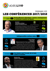 les conferences 2017/2018