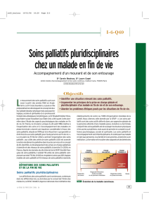 Soins palliatifs pluridisciplinaires chez un malade en fin de vie
