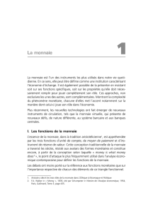 La monnaie - Editions Ellipses