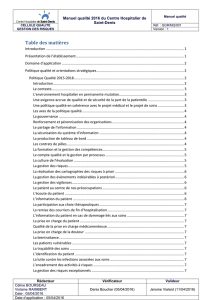 Table des matières