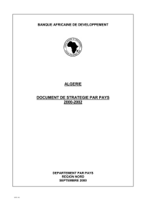 algerie document de strategie par pays 2000-2002