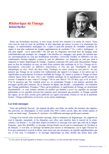 Roland Barthes : Rhétorique L`image - Site