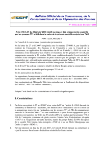 Lettre C2004-127 du 27/10/2004 TF1 / AB / TMC (Production de