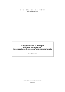 L`accession de la Pologne à l`Union européenne