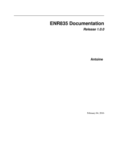 ENR835 Documentation