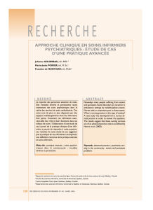 approche clinique en soins infirmiers psychiatriques : étude de cas d