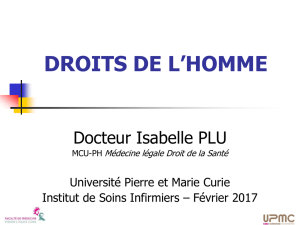 Les Droits de l`Homme - Pr&eacute;sentation IFSI &ndash; UPMC
