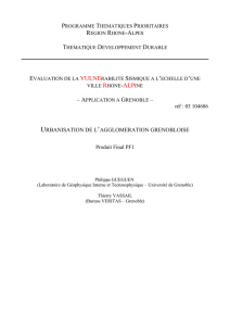 urbanisation de l`agglomeration grenobloise