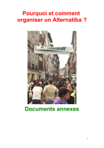 Pourquoi et comment organiser un Alternatiba ? Documents annexes