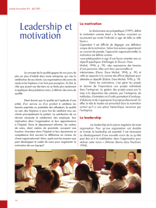 Leadership et motivation - FSI - Faculté des sciences infirmières [USJ]