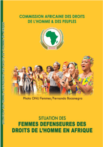 situation des femmes defenseures des droits de l`homme en afrique