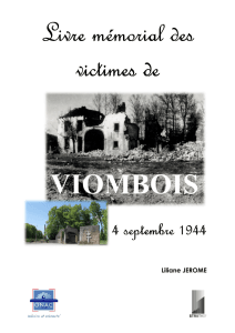 Livre Mémorial des victimes de Viombois