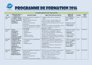 programme de formation 2016